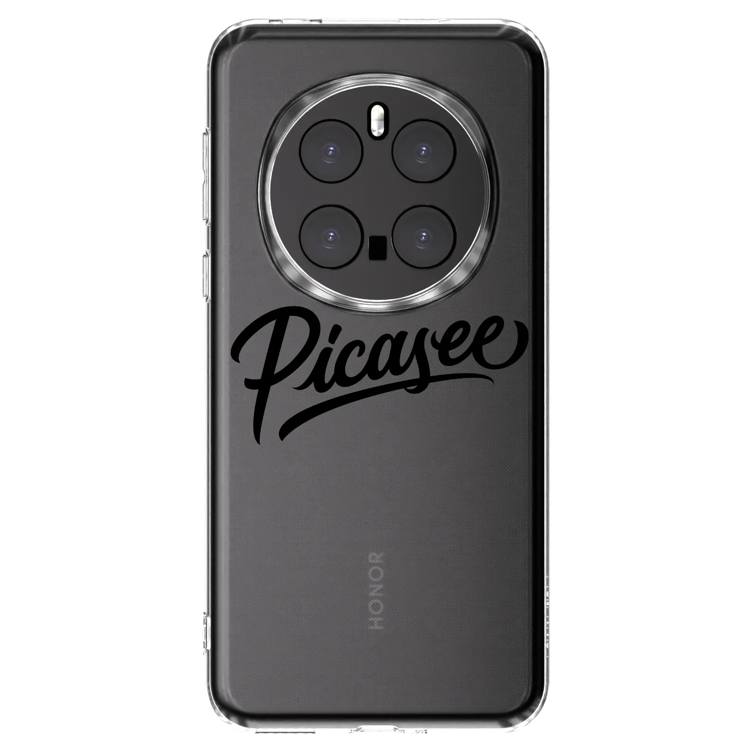 Picasee silikonowe przeźroczyste etui na Honor Magic7 Pro 5G - Picasee - old logo - black