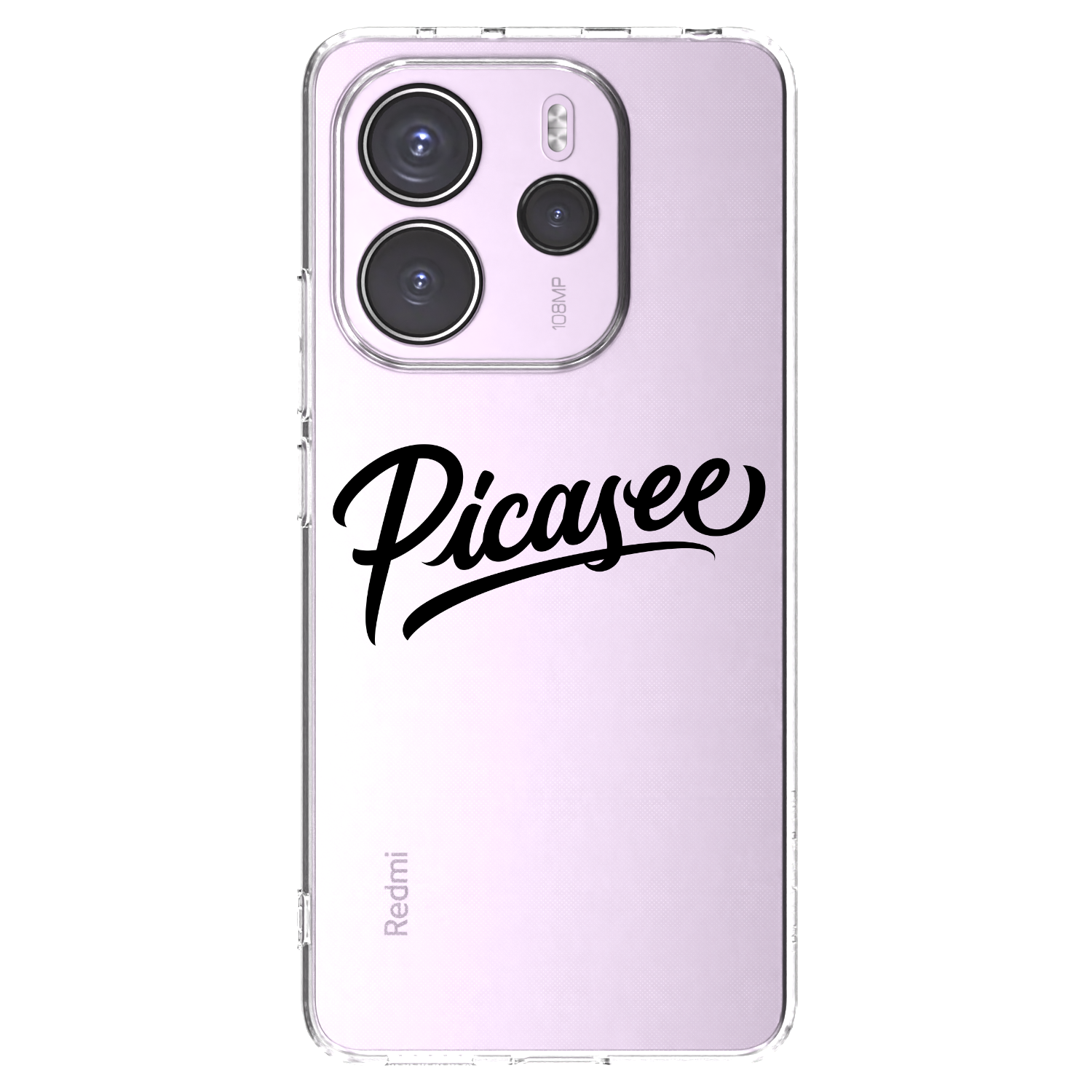Picasee silikonowe przeźroczyste etui na Xiaomi Redmi Note 14 4G - Picasee - old logo - black