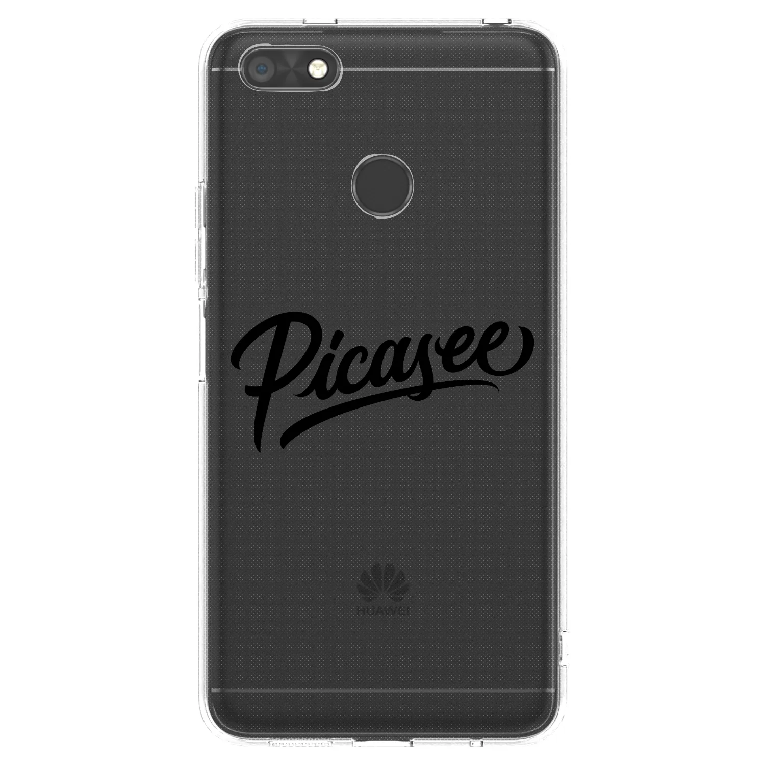 Picasee silikonowe przeźroczyste etui na Huawei P9 Lite Mini - Picasee - old logo - black