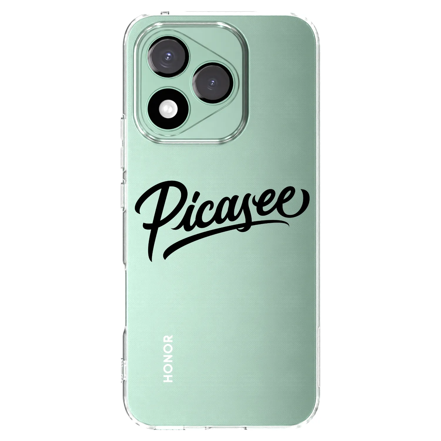 Picasee silikonowe przeźroczyste etui na Honor 400 Lite 5G - Picasee - old logo - black