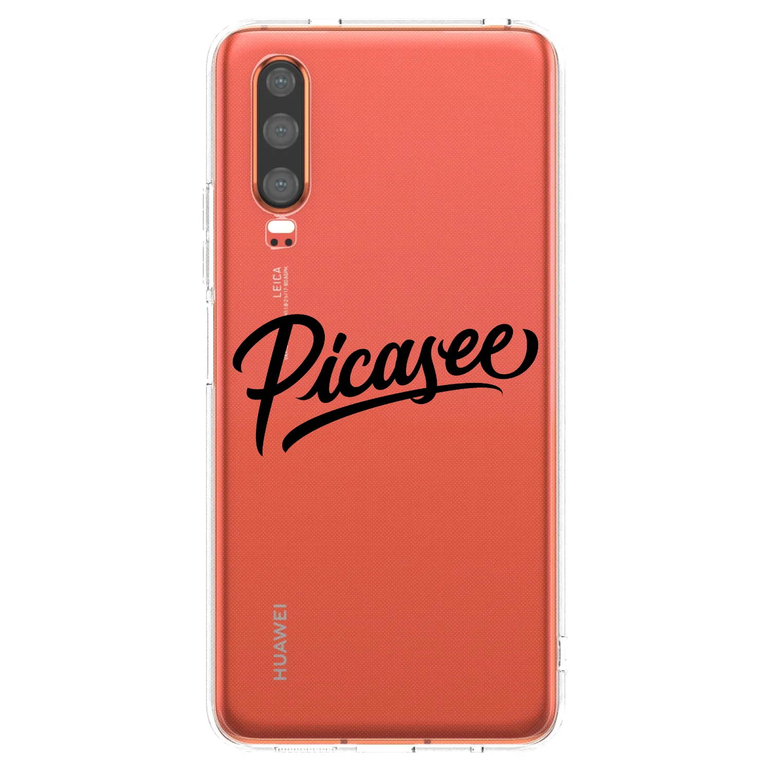 Picasee silikonowe przeźroczyste etui na Huawei P30 - Picasee - old logo - black
