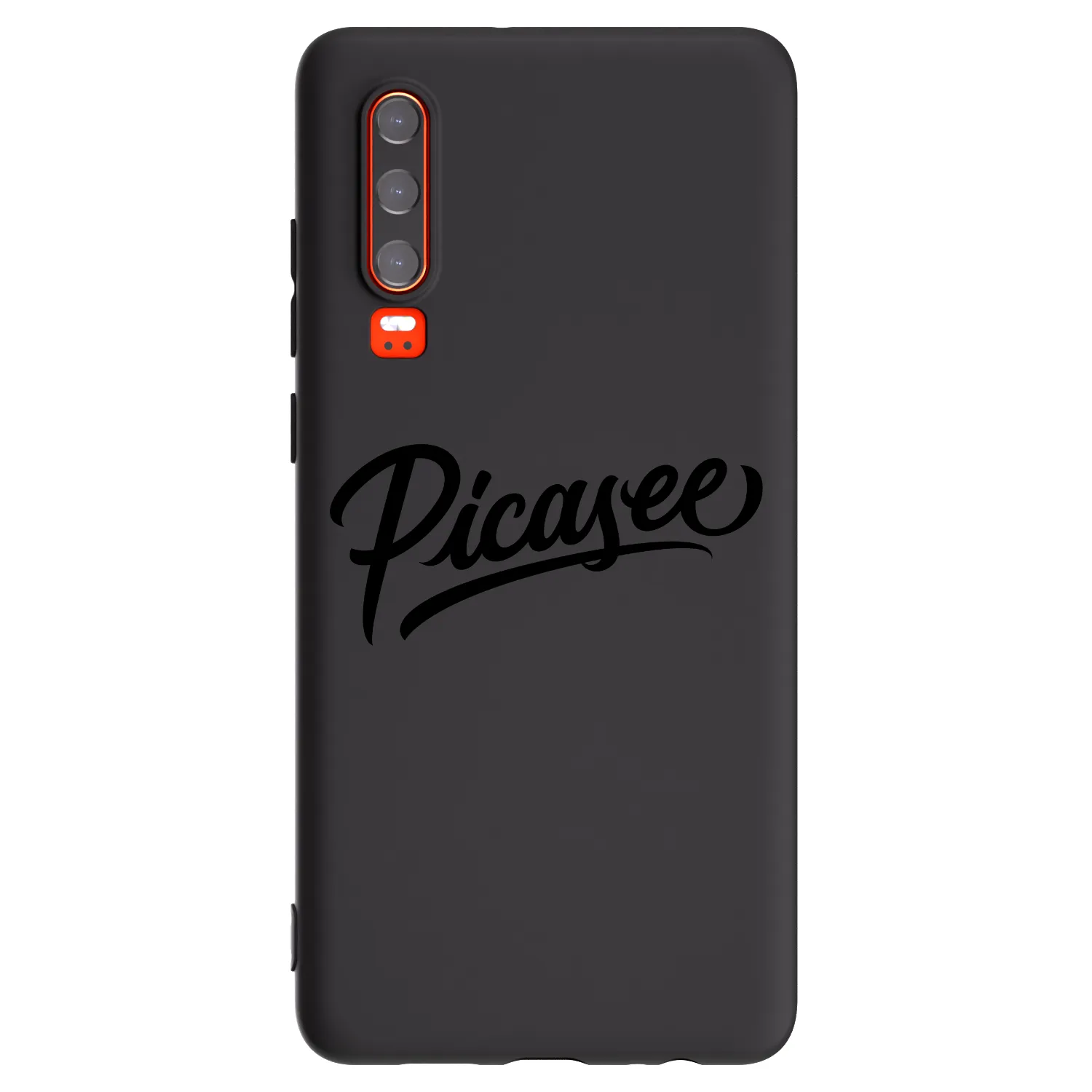 Picasee silikonowe czarne etui na Huawei P30 - Picasee - old logo - black
