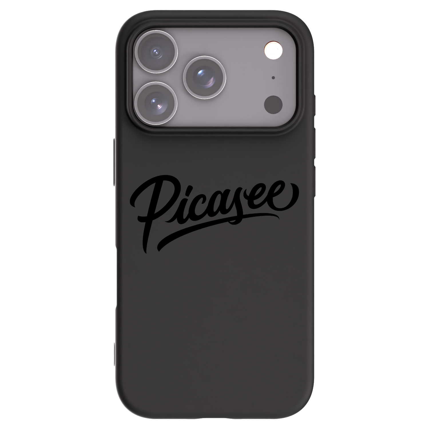 Picasee silikonowe czarne etui na Apple iPhone 17 Pro - Picasee - old logo - black