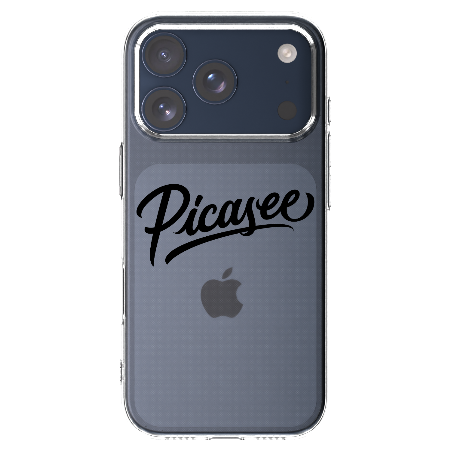Picasee silikonowe przeźroczyste etui na Apple iPhone 17 Pro - Picasee - old logo - black