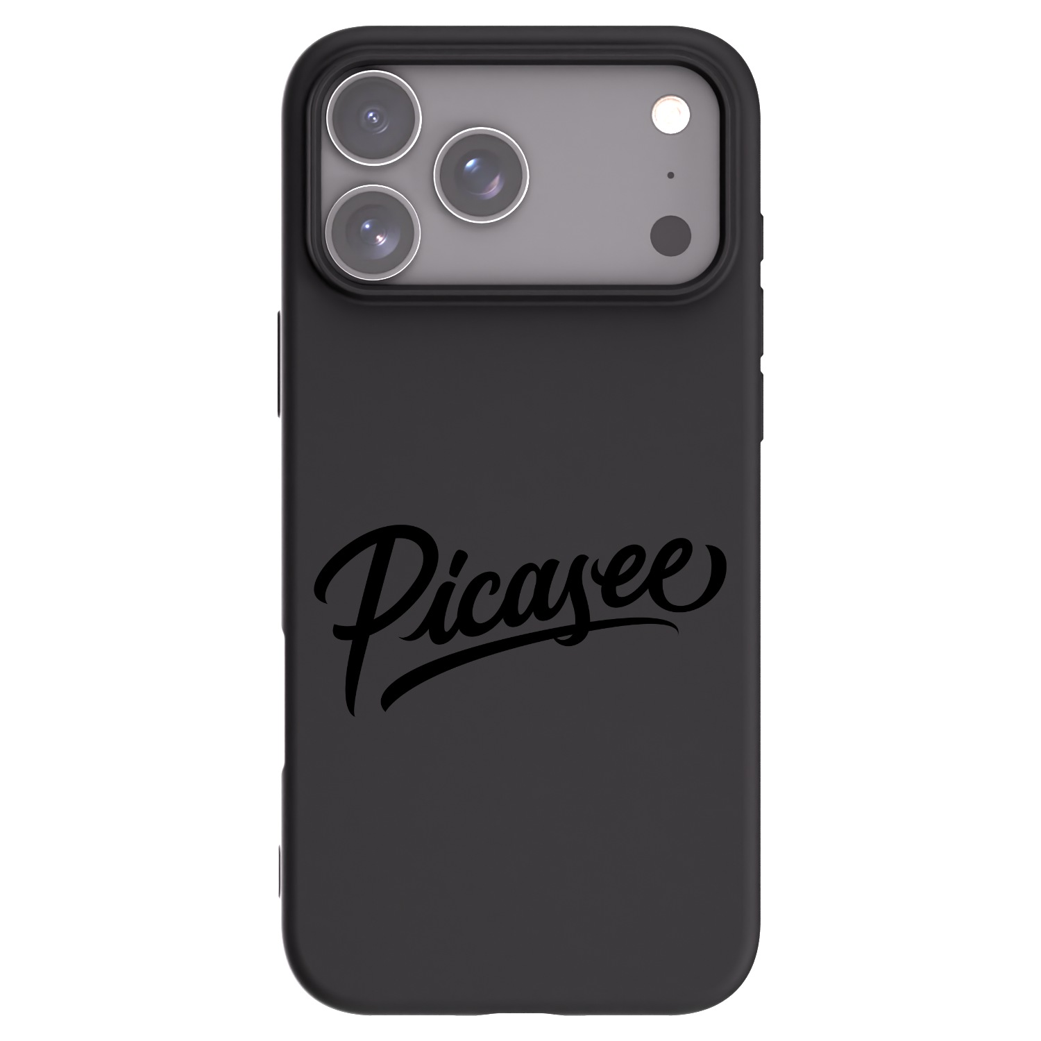 Picasee silikonowe czarne etui na Apple iPhone 17 Pro Max - Picasee - old logo - black