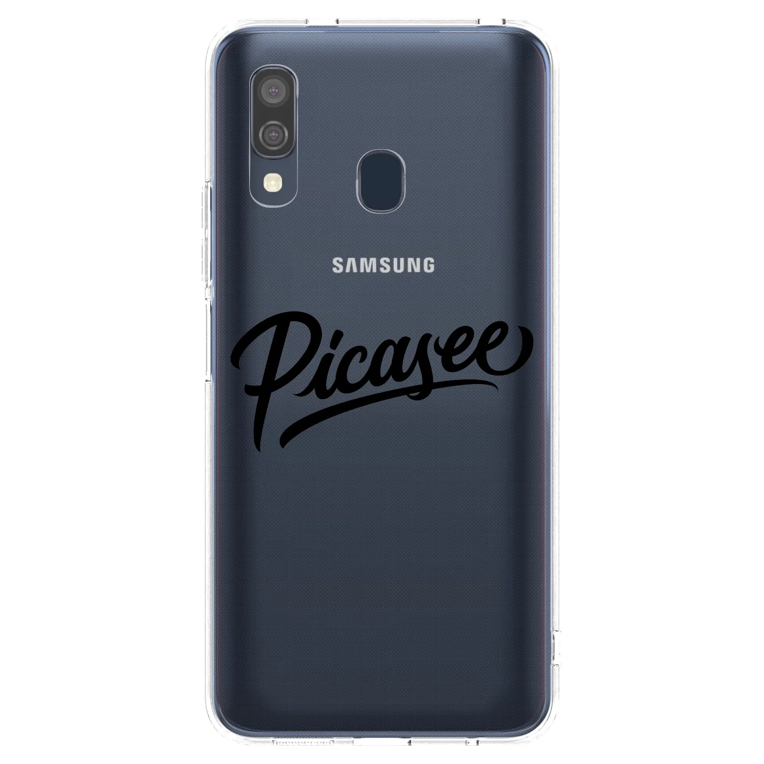 Picasee silikonowe przeźroczyste etui na Samsung Galaxy A40 A405F - Picasee - old logo - black