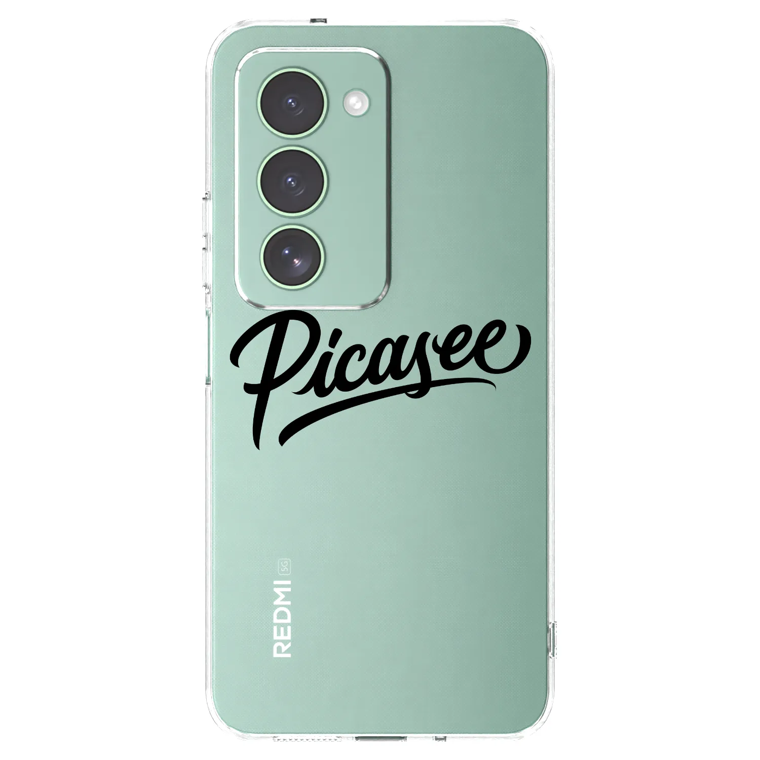 Picasee silikonowe przeźroczyste etui na Xiaomi Redmi 15 5G - Picasee - old logo - black
