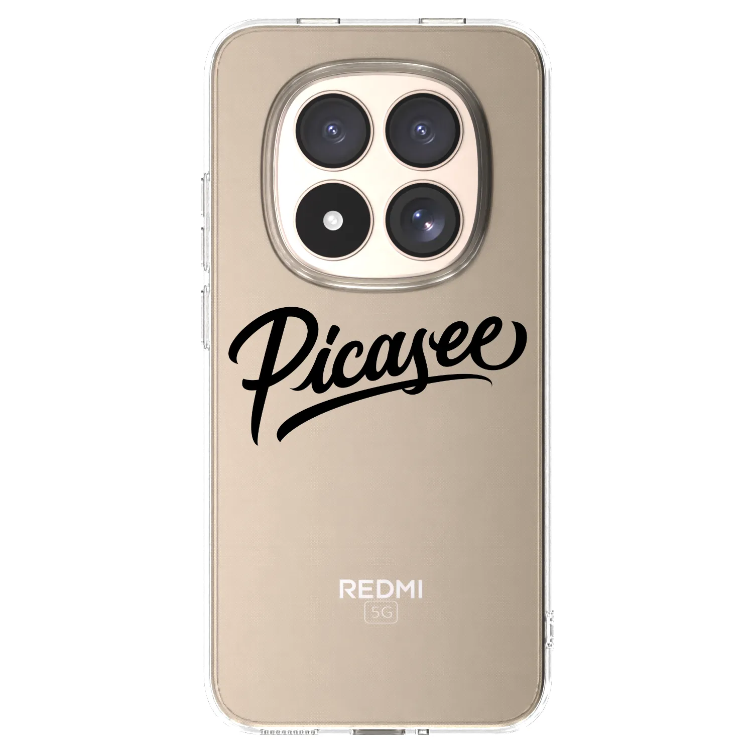 Picasee silikonowe przeźroczyste etui na Xiaomi Redmi Note 15 Pro 4G - Picasee - old logo - black