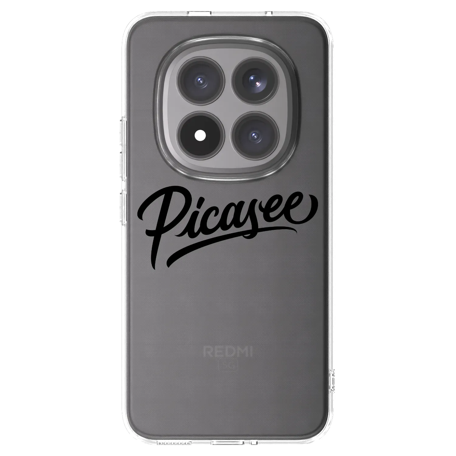 Picasee silikonowe przeźroczyste etui na Xiaomi Redmi Note 15 Pro+ - Picasee - old logo - black