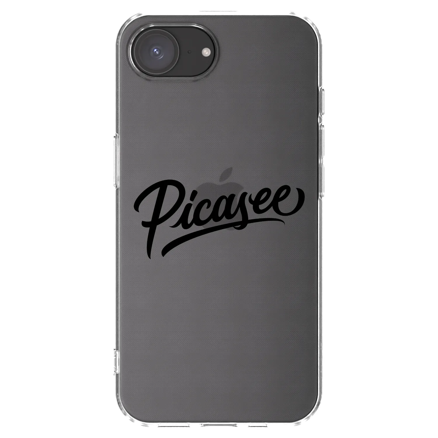 Picasee silikonowe przeźroczyste etui na Apple iPhone 17e - Picasee - old logo - black