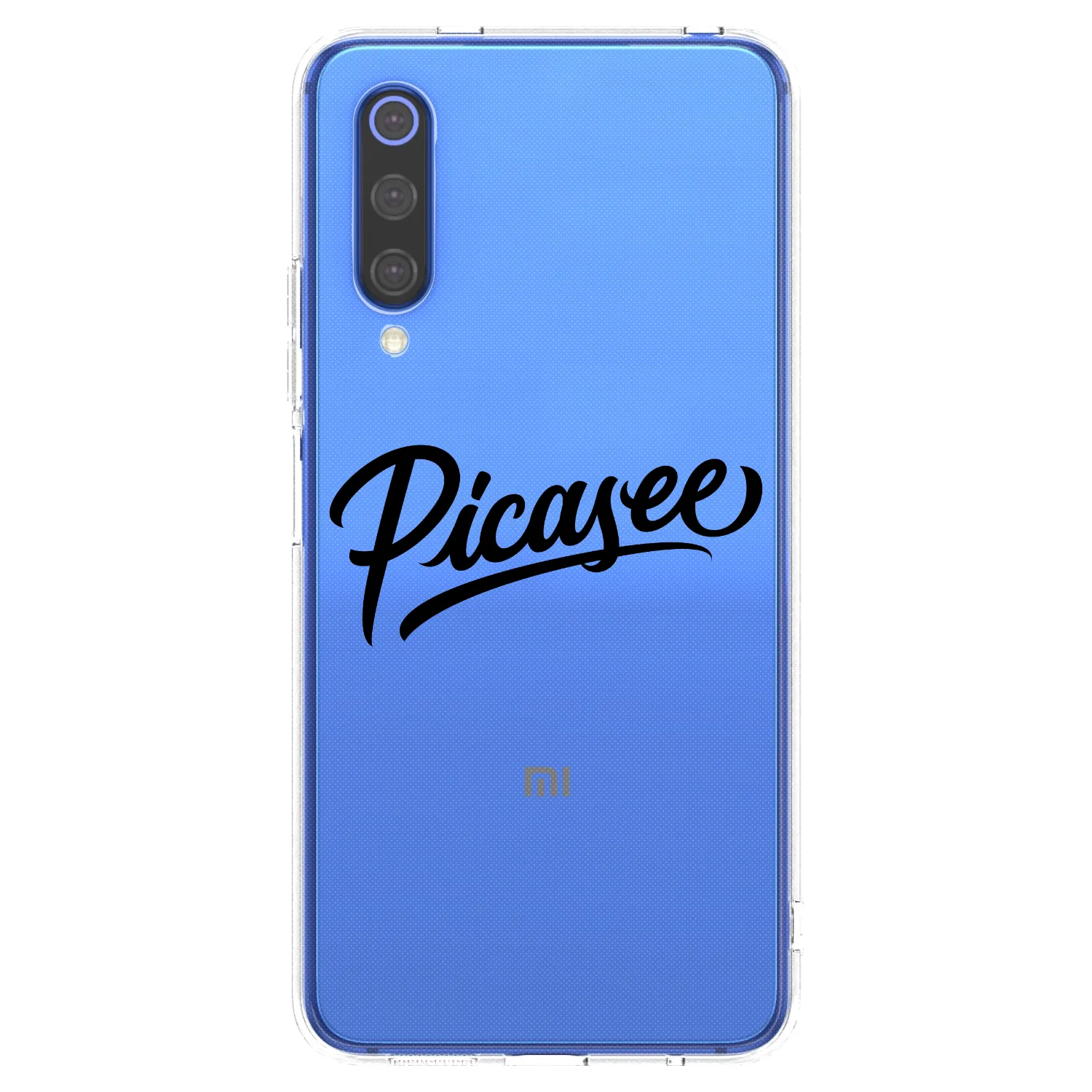 Picasee silikonowe przeźroczyste etui na Xiaomi Mi 9 SE - Picasee - old logo - black