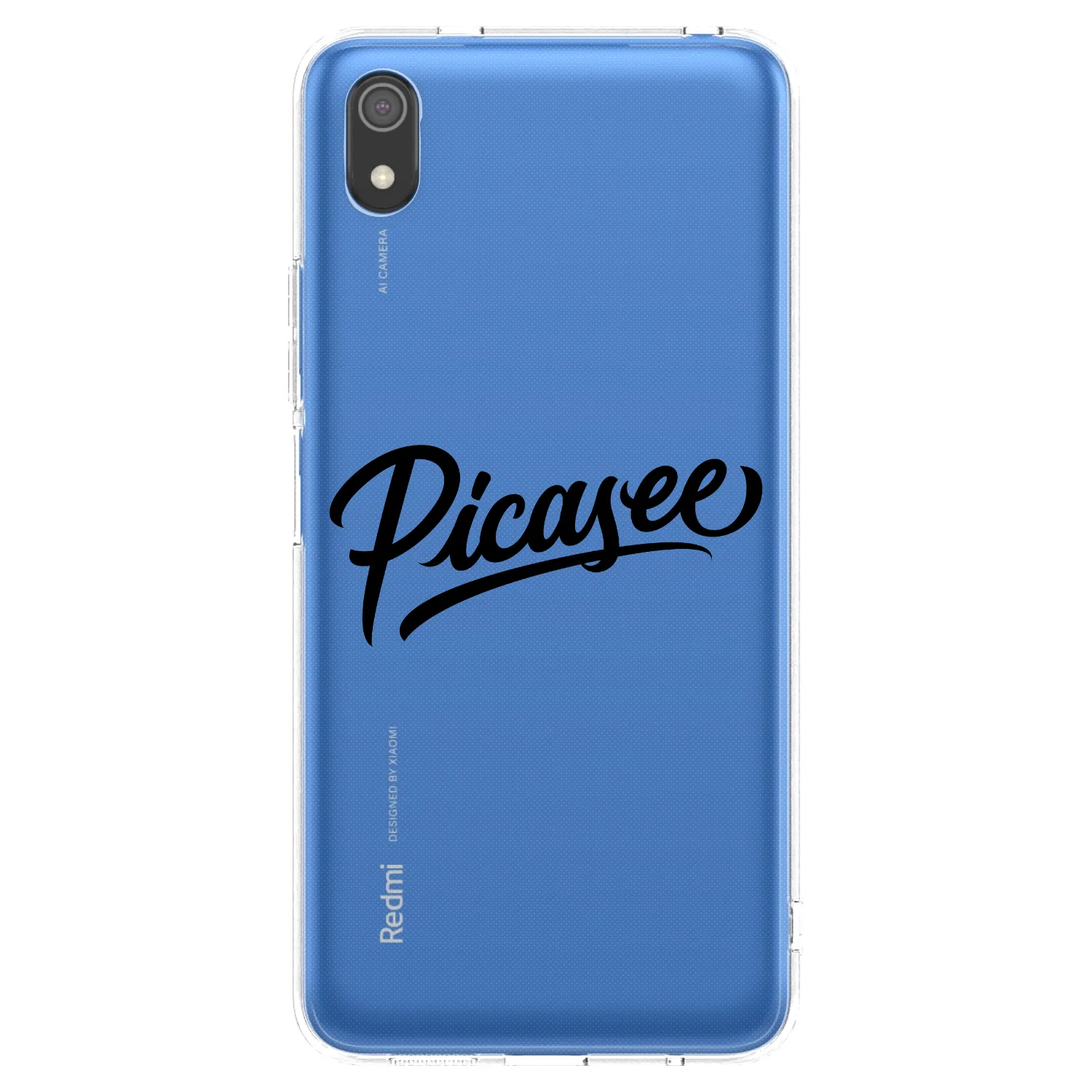 Picasee silikonowe przeźroczyste etui na Xiaomi Redmi 7A - Picasee - old logo - black