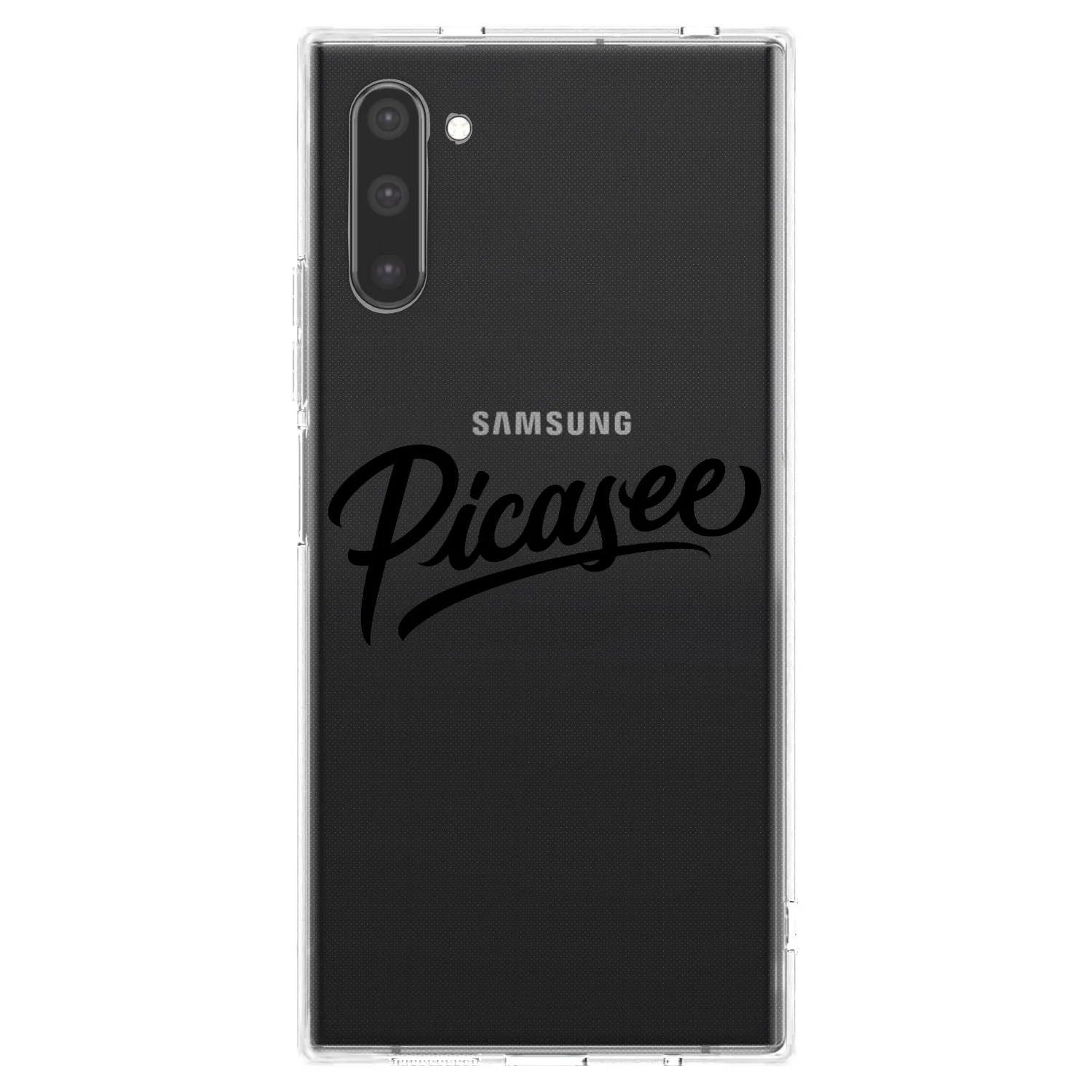 Picasee silikonowe przeźroczyste etui na Samsung Galaxy Note 10 N970F - Picasee - old logo - black