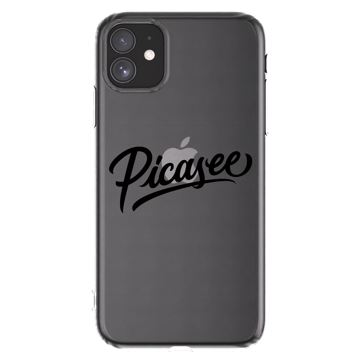 Picasee silikonowe przeźroczyste etui na Apple iPhone 11 - Picasee - old logo - black