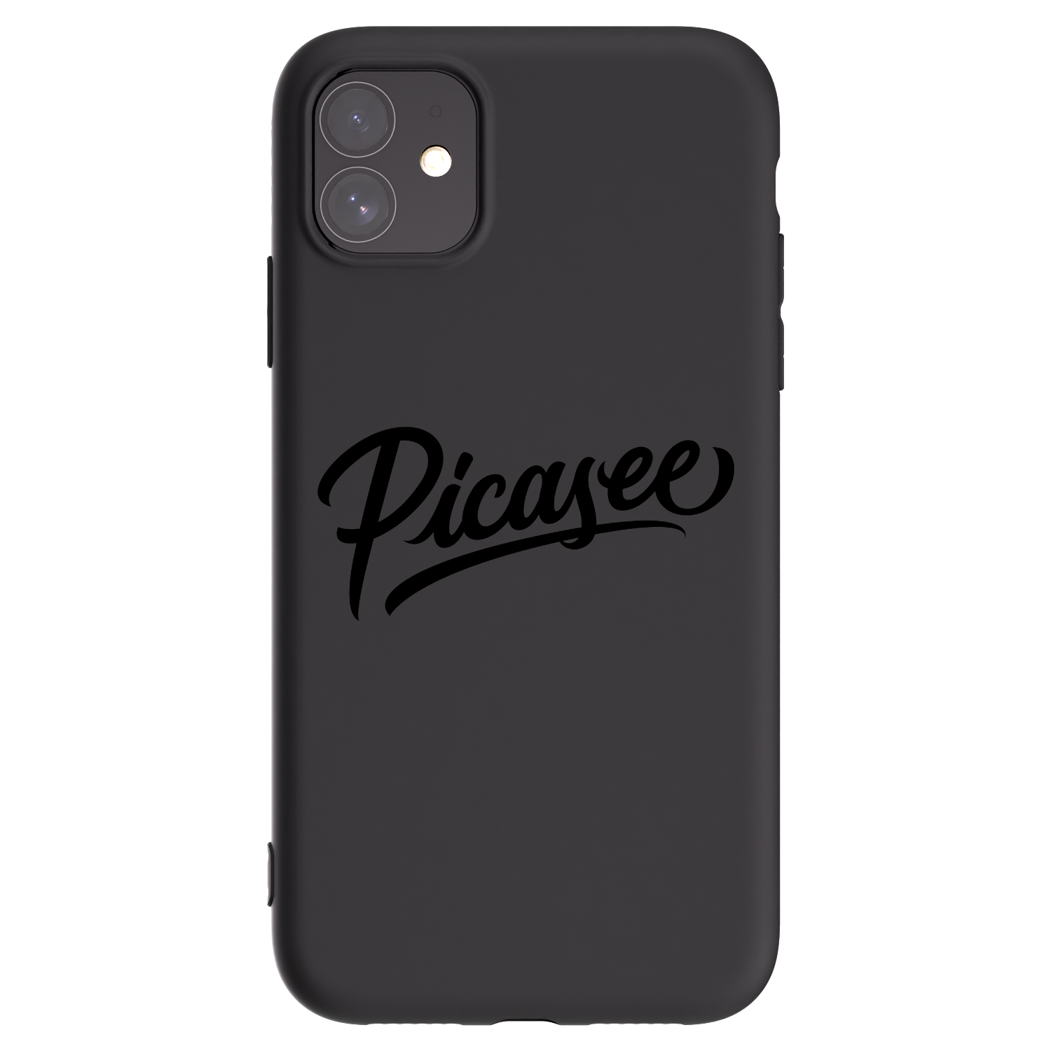 Picasee silikonowe czarne etui na Apple iPhone 11 - Picasee - old logo - black