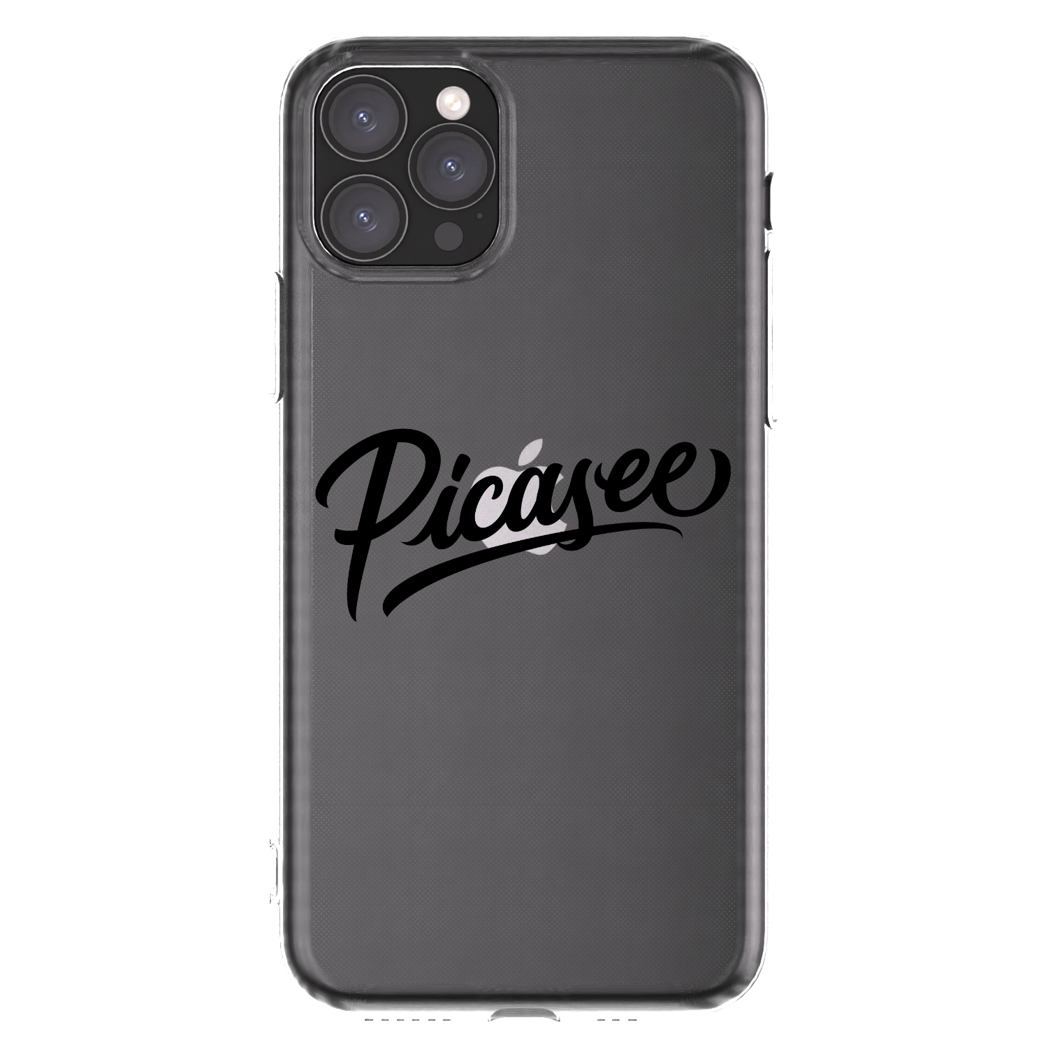 Picasee silikonowe przeźroczyste etui na Apple iPhone 11 Pro - Picasee - old logo - black