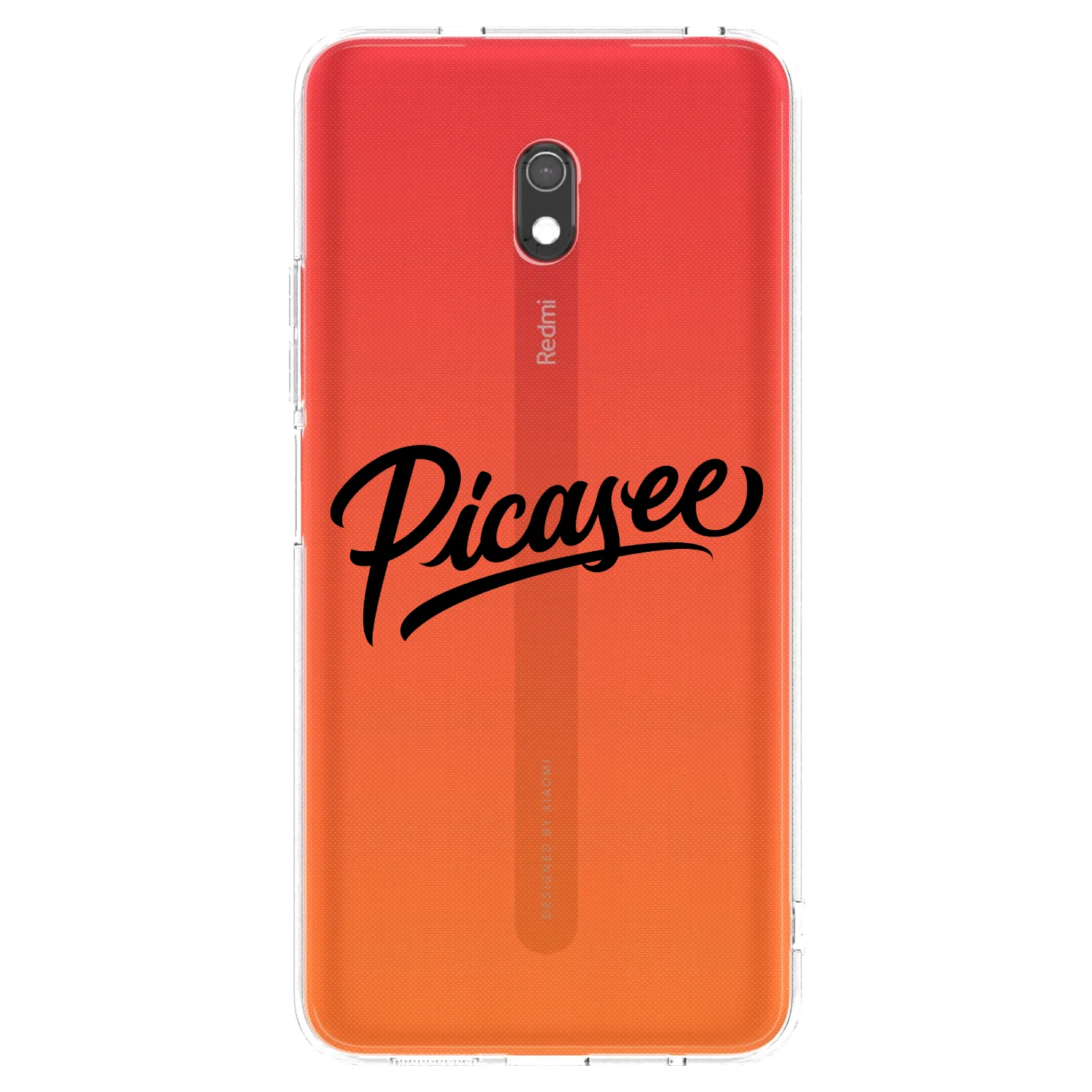 Picasee silikonowe przeźroczyste etui na Xiaomi Redmi 8A - Picasee - old logo - black