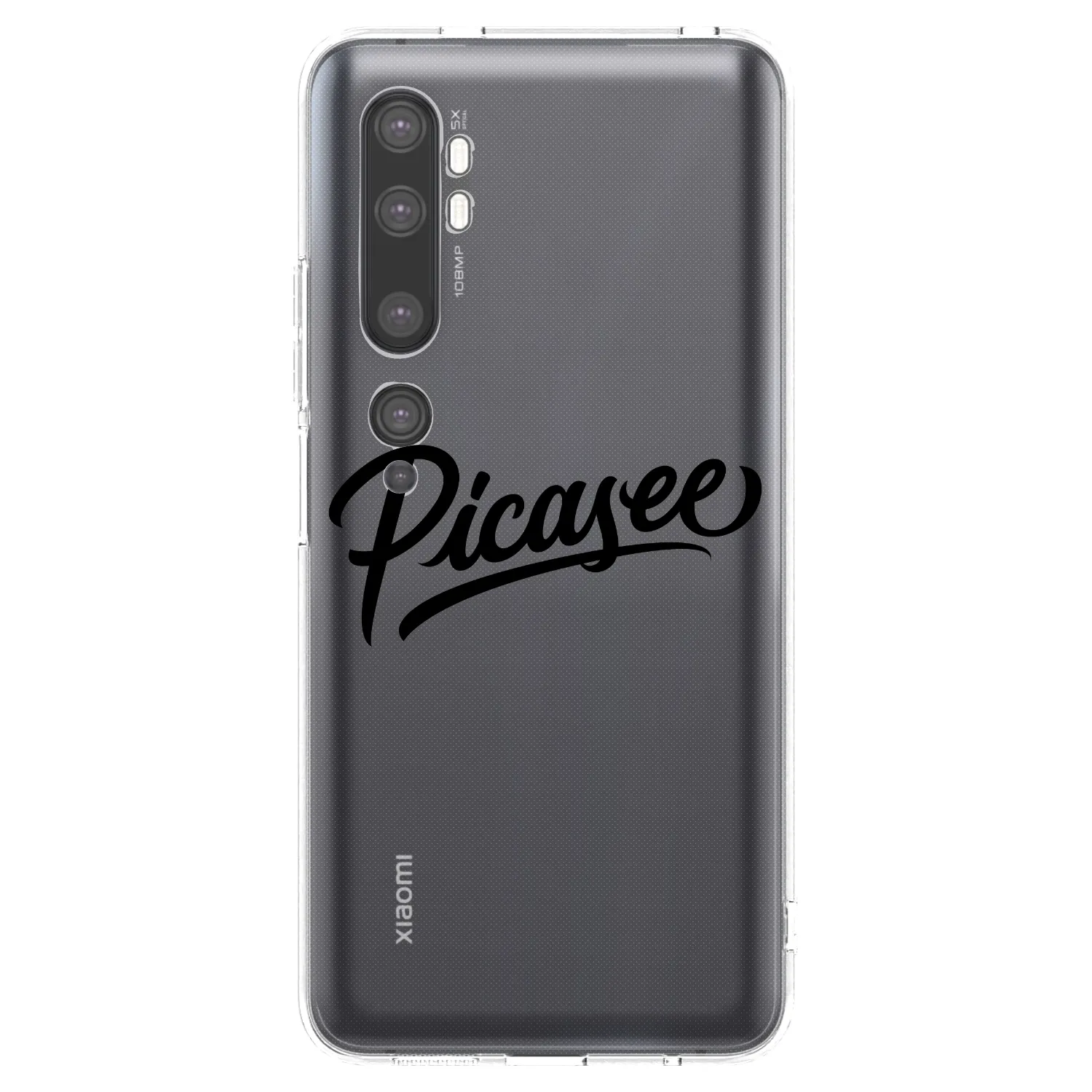 Picasee silikonowe przeźroczyste etui na Xiaomi Mi Note 10 (Pro) - Picasee - old logo - black