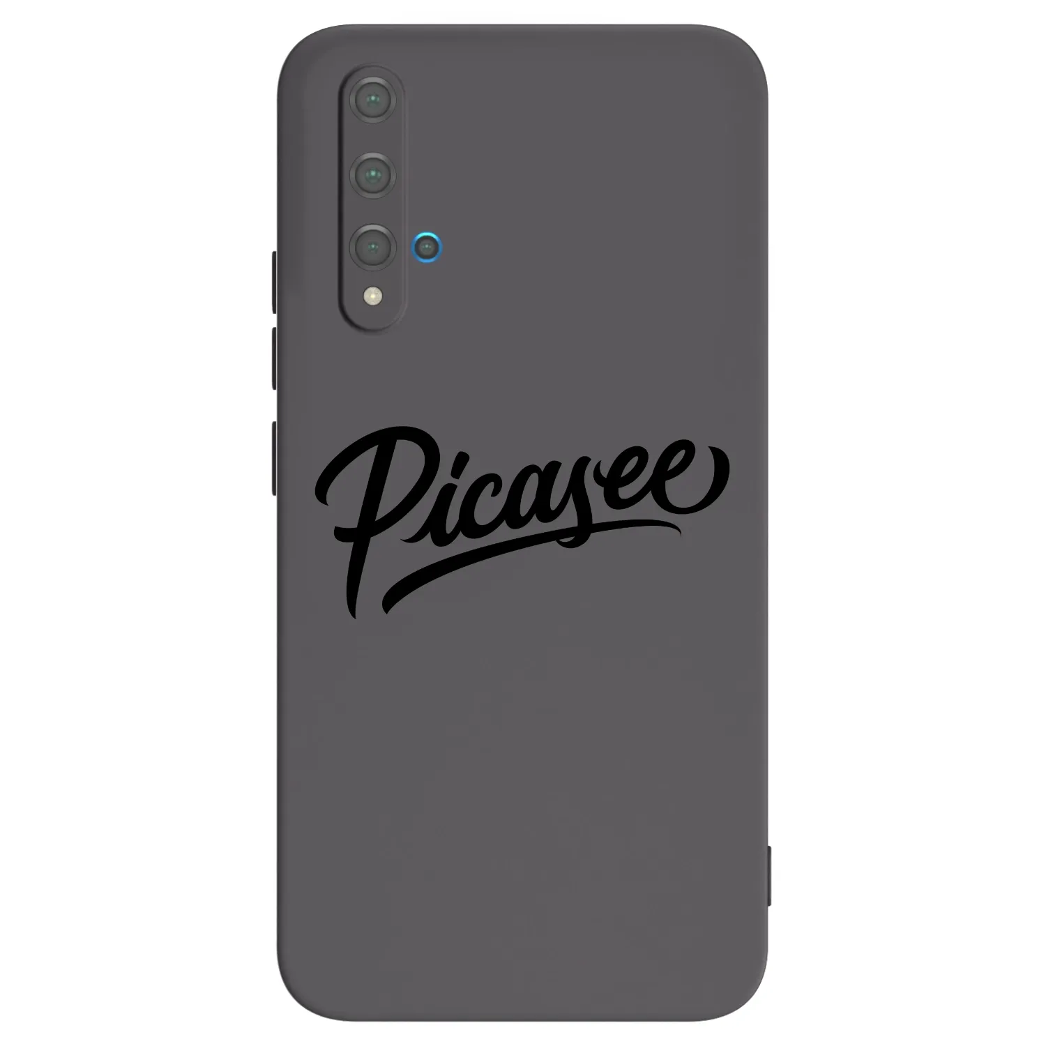 Picasee silikonowe czarne etui na Huawei Nova 5T - Picasee - old logo - black