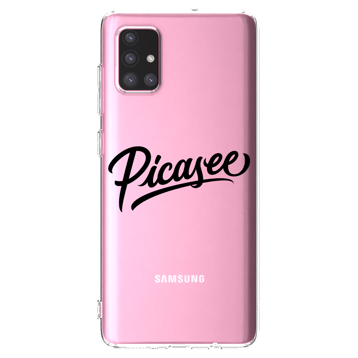 Picasee silikonowe przeźroczyste etui na Samsung Galaxy A71 A715F - Picasee - old logo - black