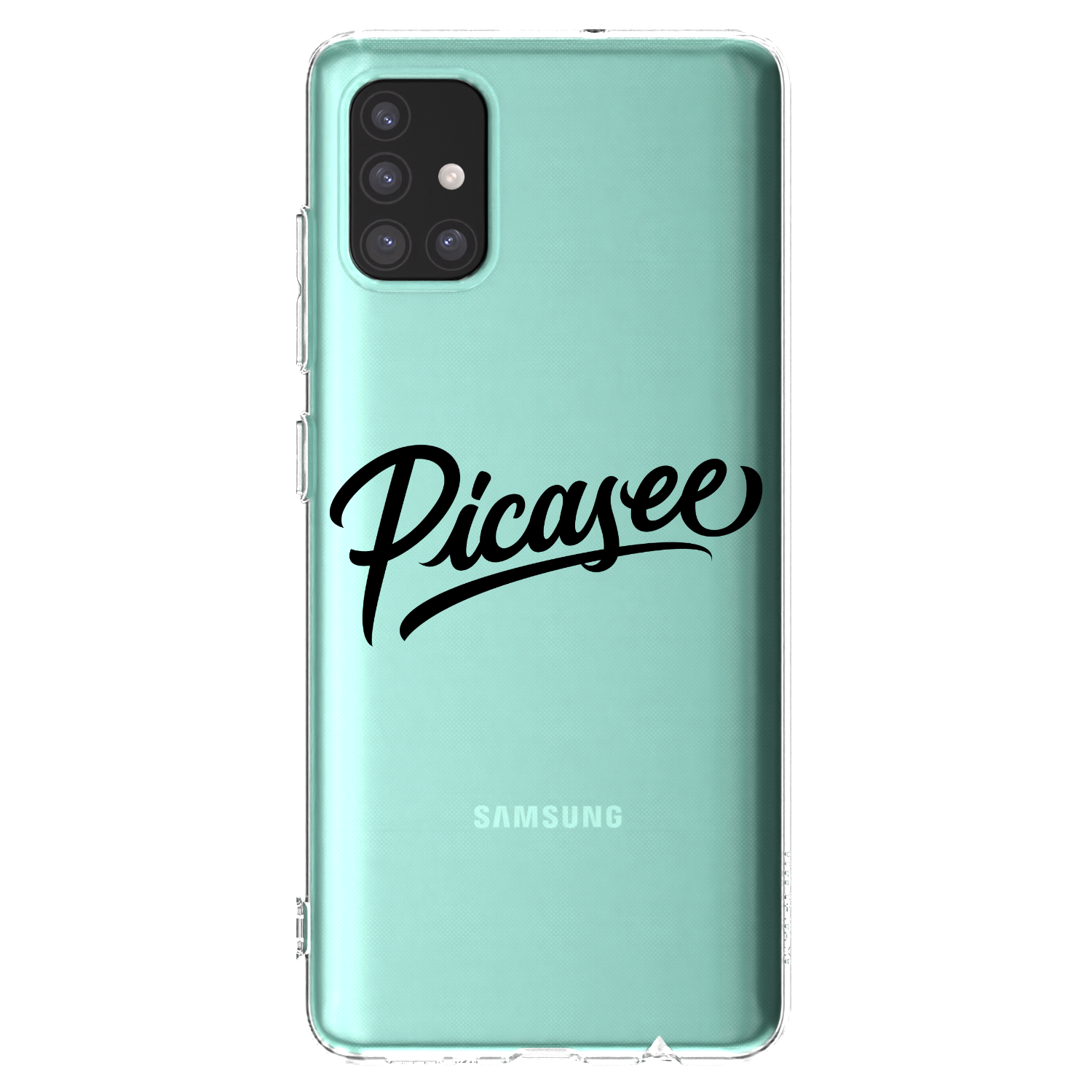 Picasee silikonowe przeźroczyste etui na Samsung Galaxy A51 A515F - Picasee - old logo - black