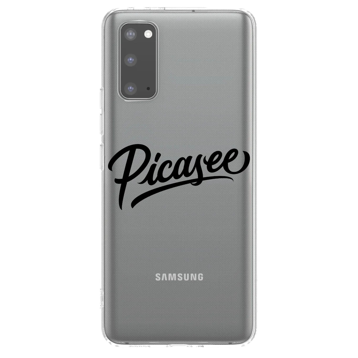 Picasee silikonowe przeźroczyste etui na Samsung Galaxy S20 G980F - Picasee - old logo - black