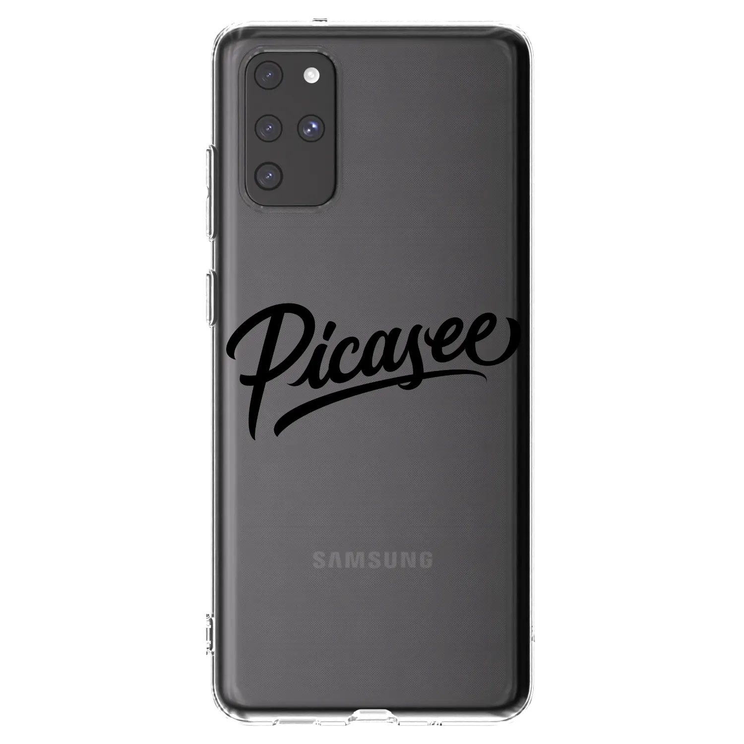 Picasee silikonowe przeźroczyste etui na Samsung Galaxy S20+ G985F - Picasee - old logo - black