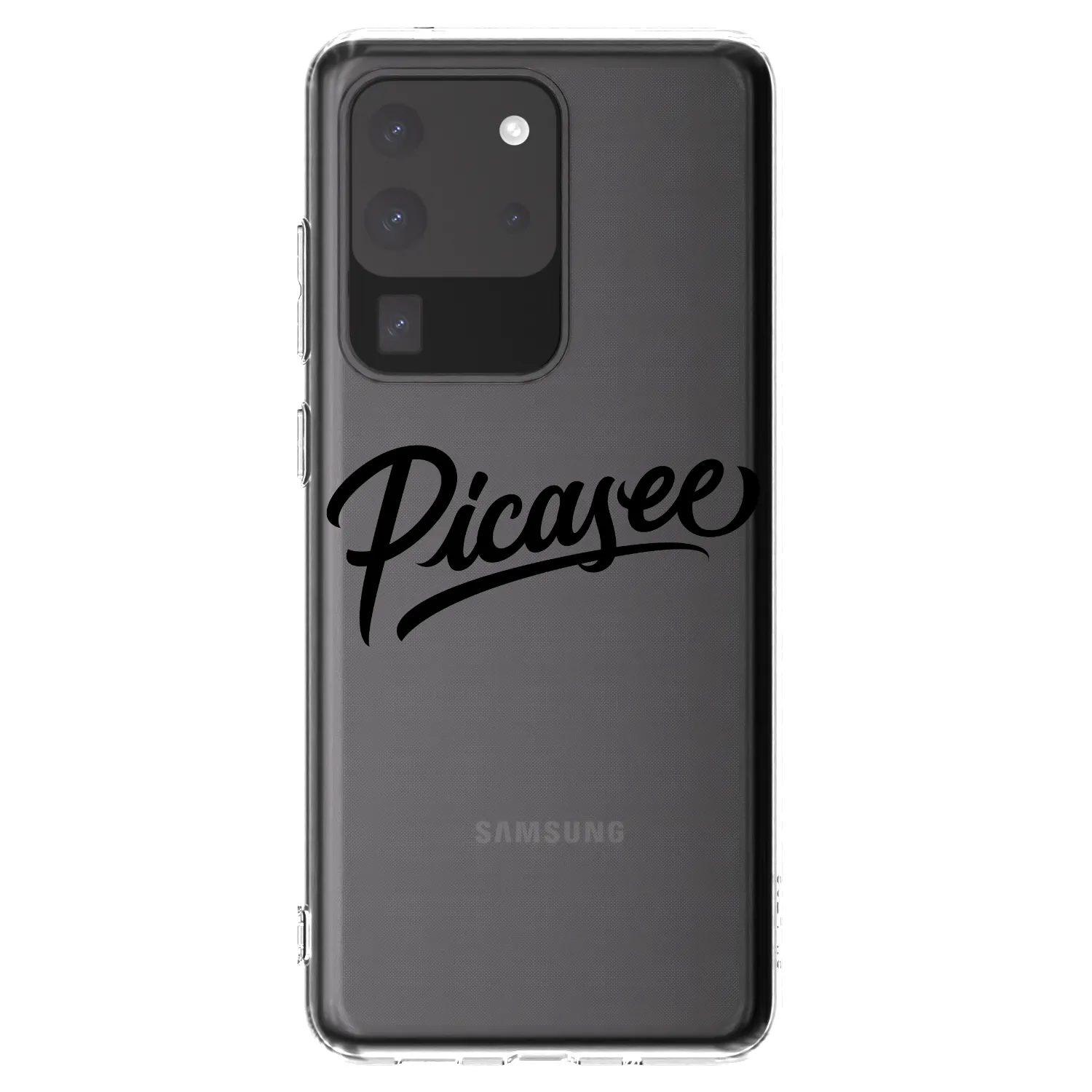 Picasee silikonowe przeźroczyste etui na Samsung Galaxy S20 Ultra 5G G988F - Picasee - old logo - black