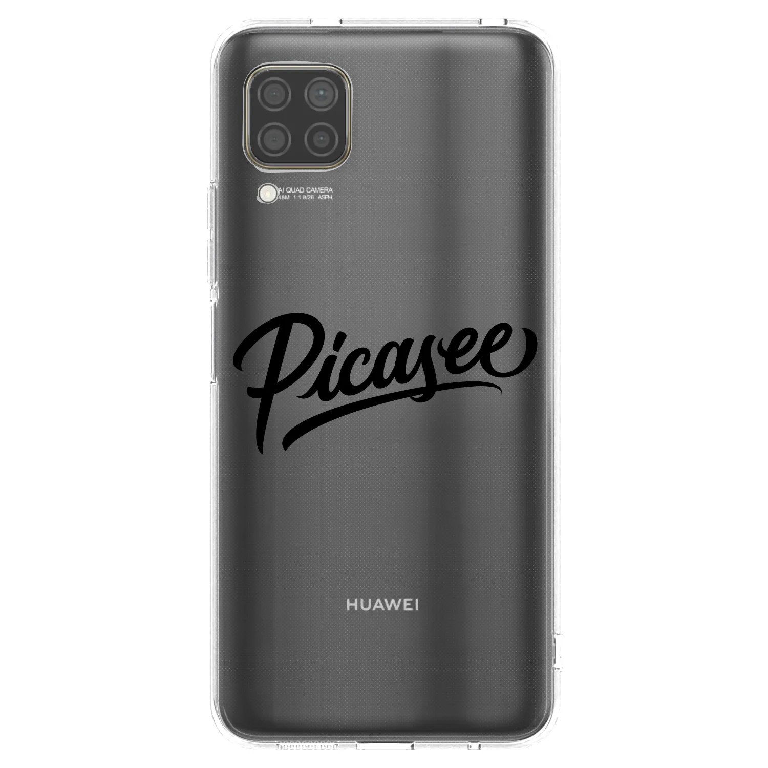 Picasee silikonowe przeźroczyste etui na Huawei P40 Lite - Picasee - old logo - black
