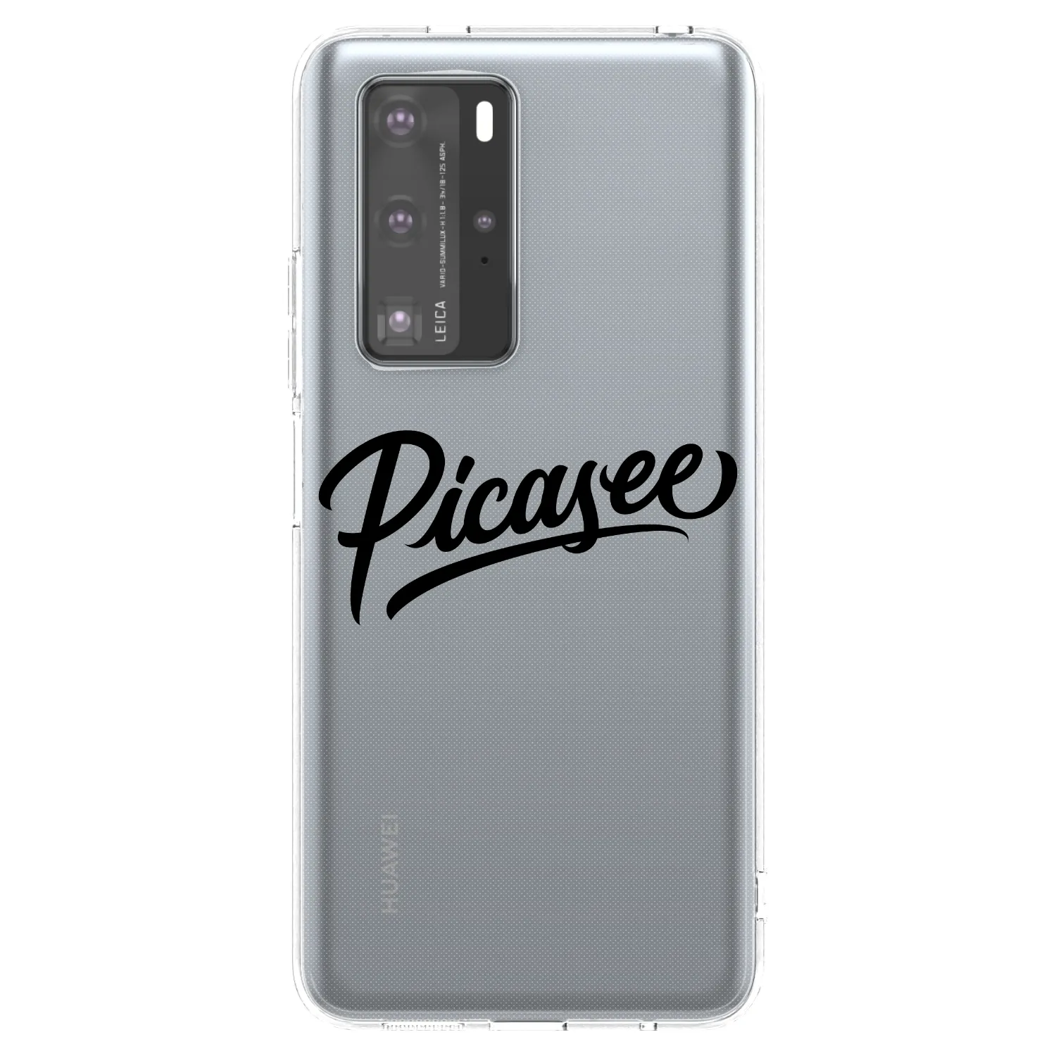 Picasee silikonowe przeźroczyste etui na Huawei P40 Pro - Picasee - old logo - black