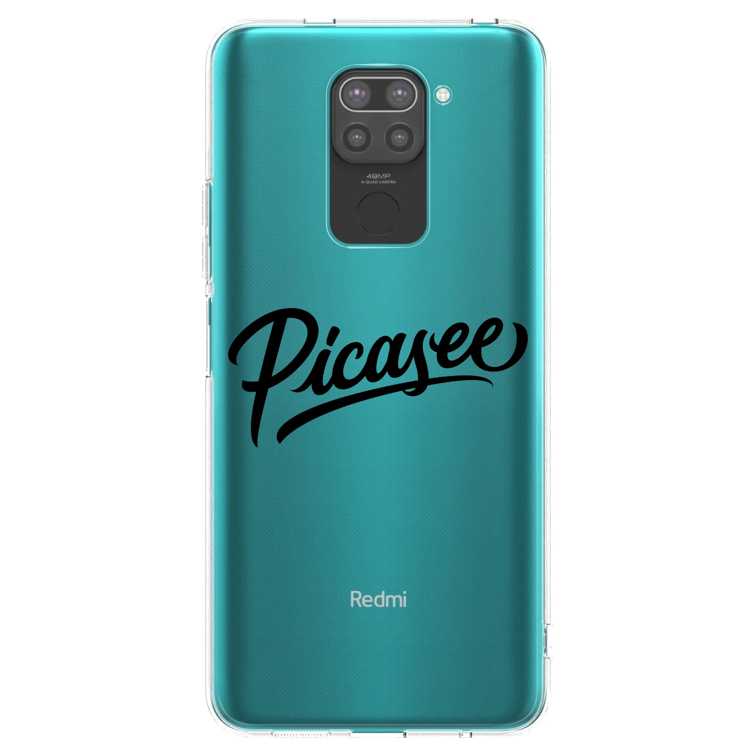 Picasee silikonowe czarne etui na Xiaomi Redmi Note 9 - Picasee - old logo - black