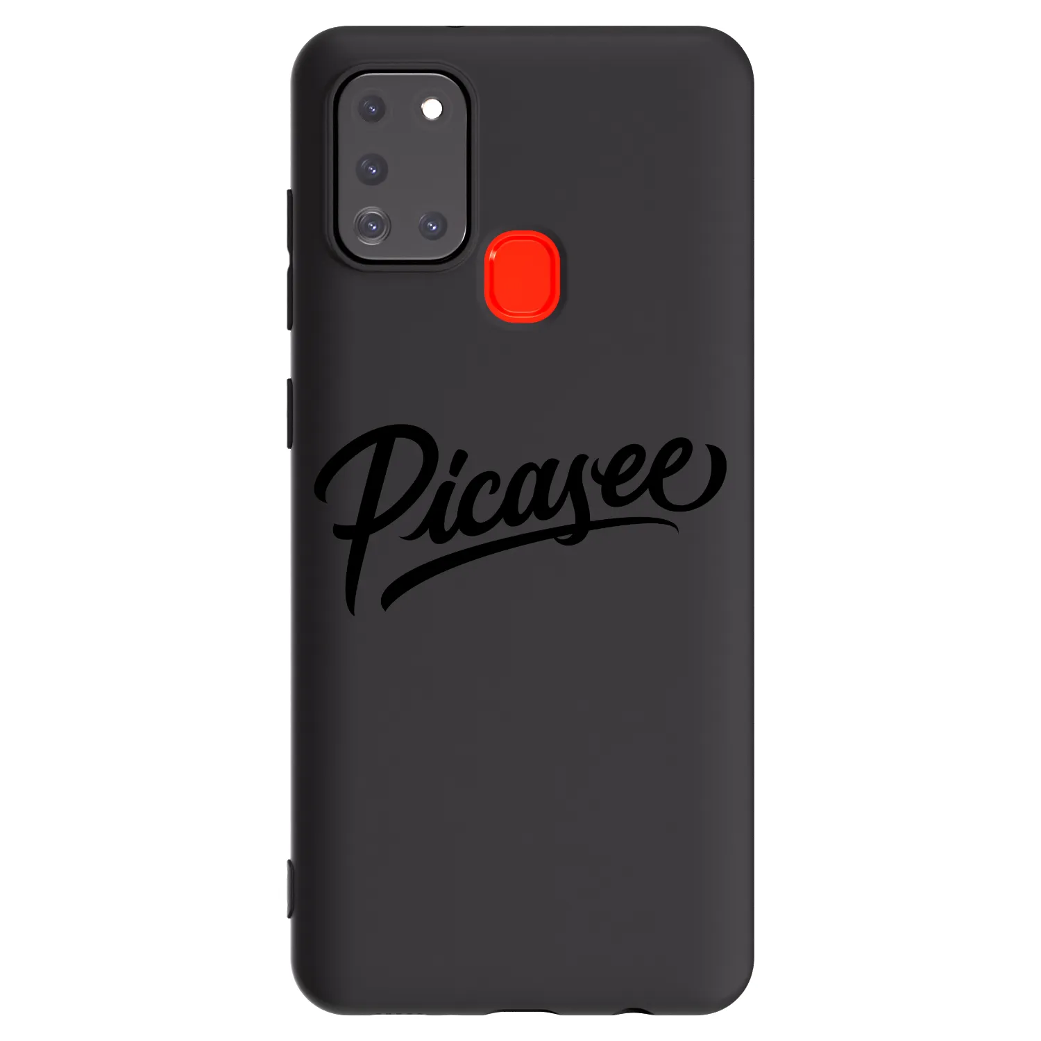 Picasee silikonowe czarne etui na Samsung Galaxy A21s - Picasee - old logo - black