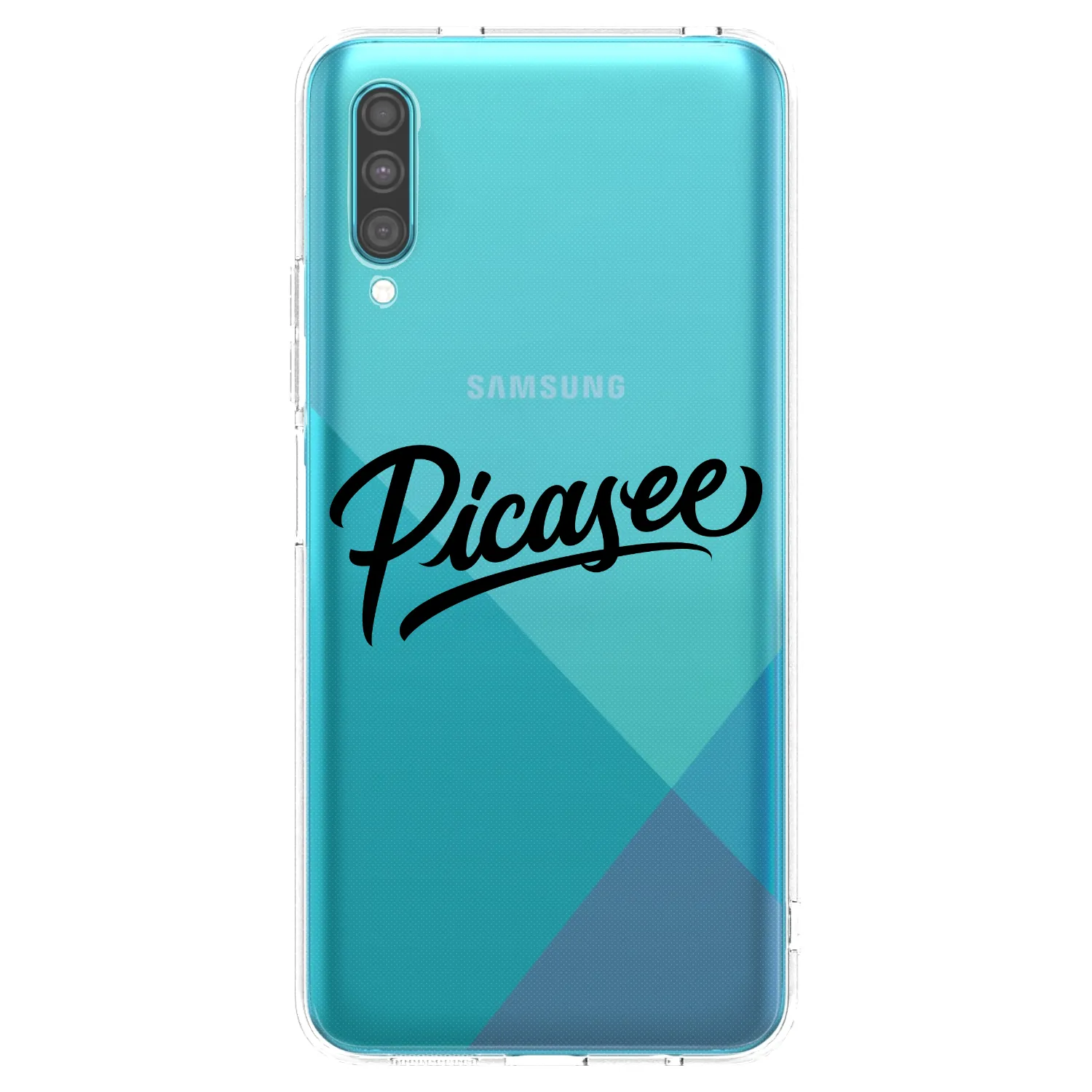 Picasee silikonowe przeźroczyste etui na Samsung Galaxy A30s A307F - Picasee - old logo - black