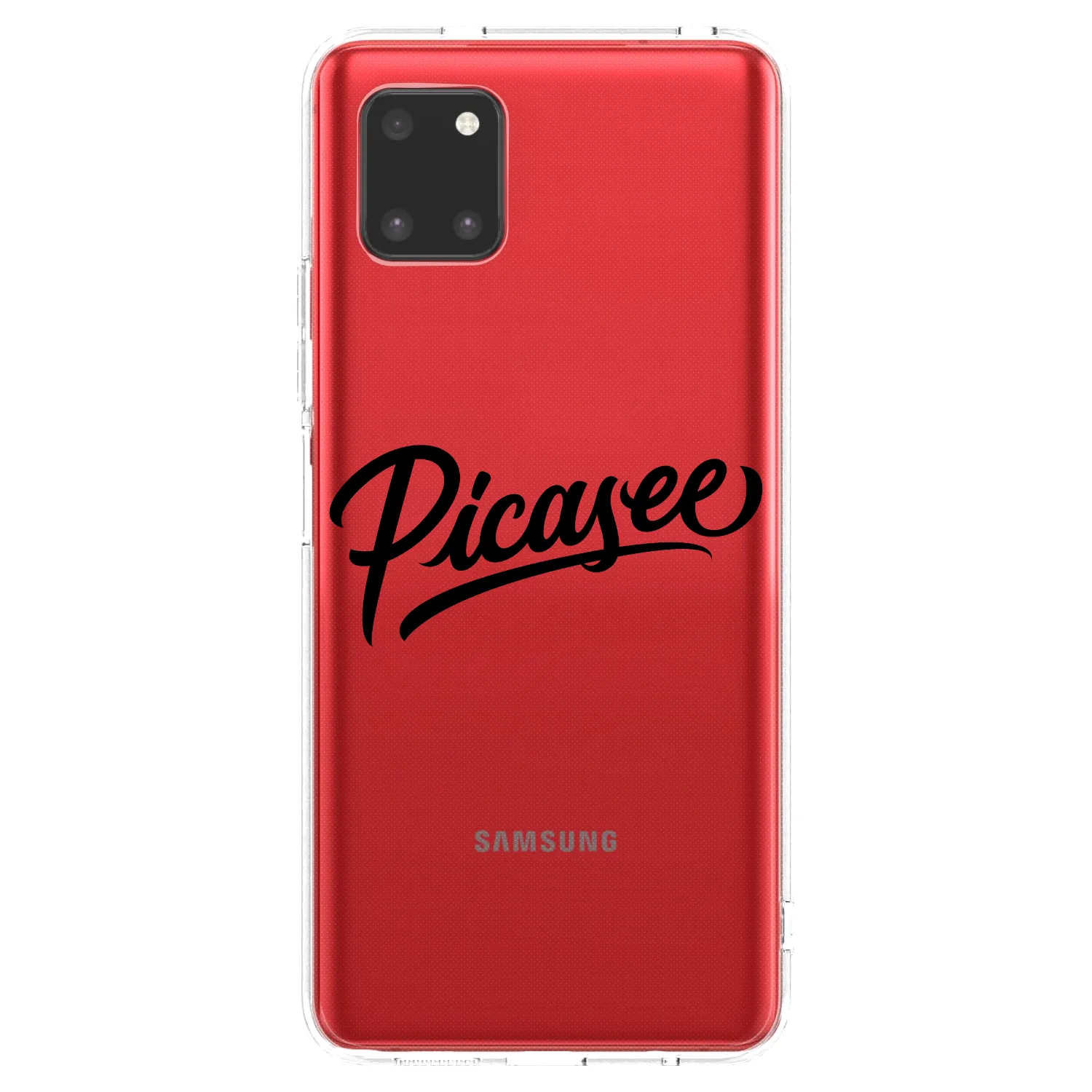 Picasee silikonowe przeźroczyste etui na Samsung Galaxy Note 10 Lite N770F - Picasee - old logo - black