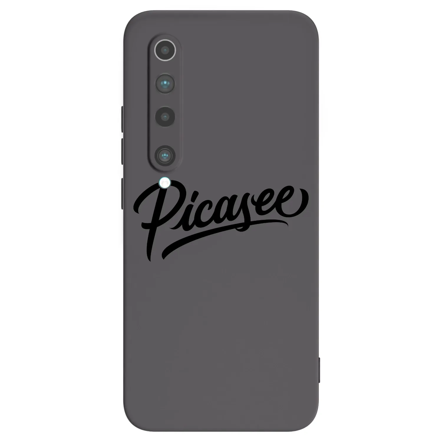 Picasee silikonowe czarne etui na Xiaomi Mi 10 - Picasee - old logo - black