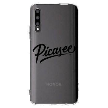Picasee silikonowe przeźroczyste etui na Honor 9X Pro - Picasee - old logo - black