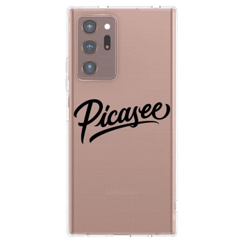Picasee silikonowe przeźroczyste etui na Samsung Galaxy Note 20 Ultra - Picasee - old logo - black