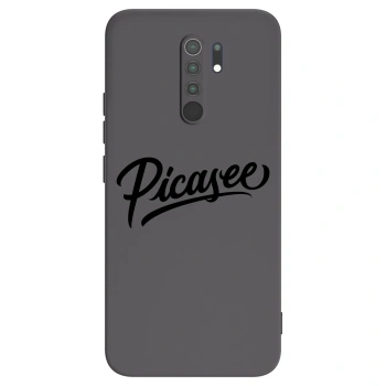 Picasee silikonowe czarne etui na Xiaomi Redmi 9 - Picasee - old logo - black