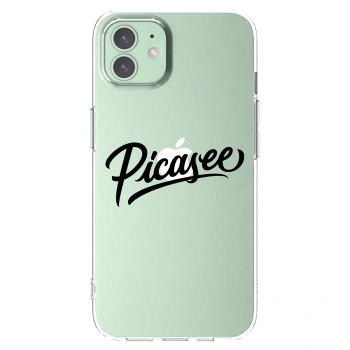 Picasee silikonowe przeźroczyste etui na Apple iPhone 12 Pro - Picasee - old logo - black