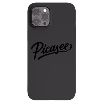 Picasee silikonowe czarne etui na Apple iPhone 12 Pro Max - Picasee - old logo - black