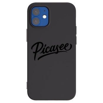 Picasee silikonowe czarne etui na Apple iPhone 12 mini - Picasee - old logo - black