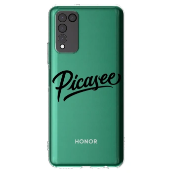 Picasee silikonowe przeźroczyste etui na Honor 10X Lite - Picasee - old logo - black