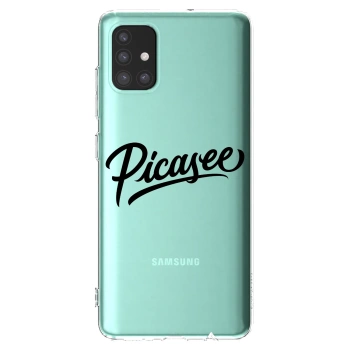 Picasee silikonowe przeźroczyste etui na Samsung Galaxy M51 M515F - Picasee - old logo - black