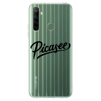 Picasee silikonowe przeźroczyste etui na Realme 6i - Picasee - old logo - black