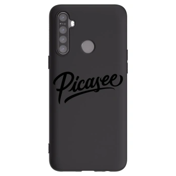 Picasee silikonowe czarne etui na Realme 5 - Picasee - old logo - black