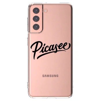 Picasee silikonowe przeźroczyste etui na Samsung Galaxy S21 5G G991B - Picasee - old logo - black