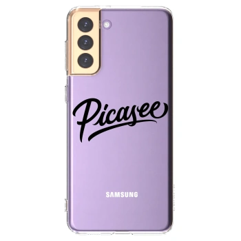 Picasee silikonowe przeźroczyste etui na Samsung Galaxy S21+ 5G G996F - Picasee - old logo - black