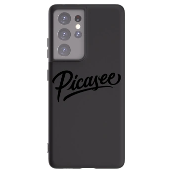 Picasee silikonowe czarne etui na Samsung Galaxy S21 Ultra 5G G998B - Picasee - old logo - black