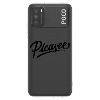 Picasee silikonowe przeźroczyste etui na Xiaomi Poco M3 - Picasee - old logo - black