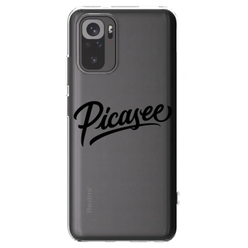 Picasee silikonowe przeźroczyste etui na Xiaomi Redmi Note 10 - Picasee - old logo - black